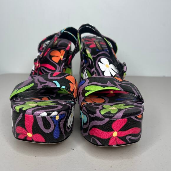 Larroudé Dolly Napa Flower Power Platform Sandal Size 11 - Picture 3 of 10